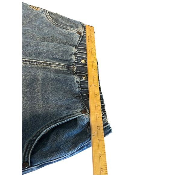 One Teaspoon wide leg drawstring jeans. High rise split hem Women small light - Picture 8 of 8